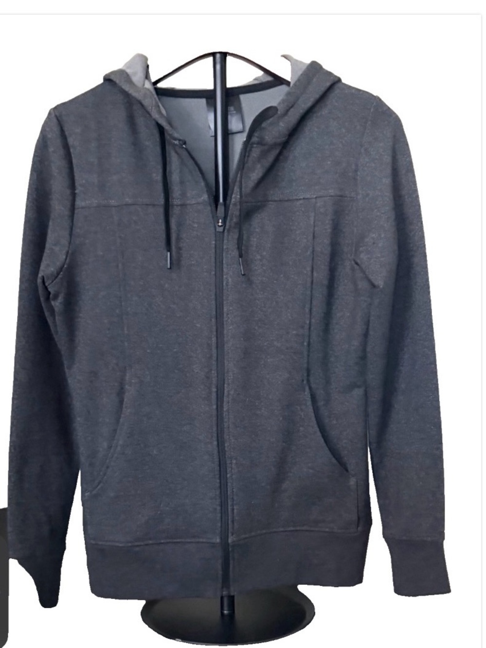 Hylete Flexión II charcoal gray zip up hoodie size small
